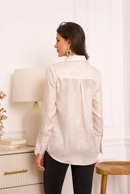 Lea Metallic Blouse