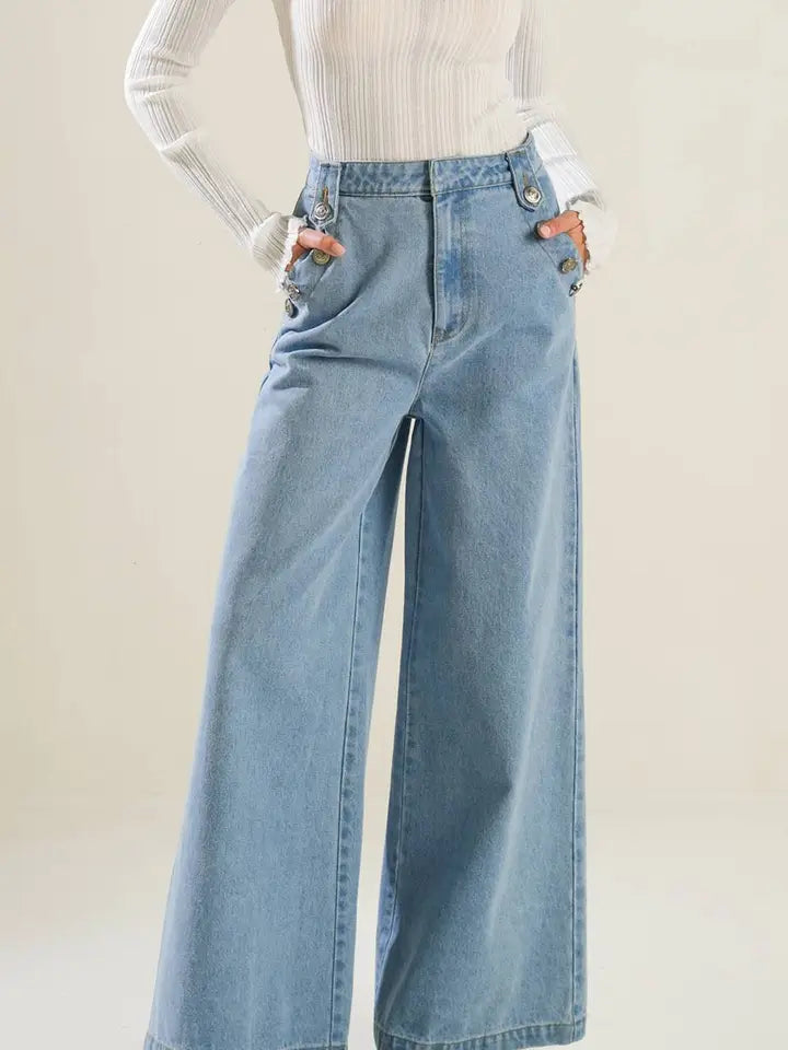 Washed Denim Pant