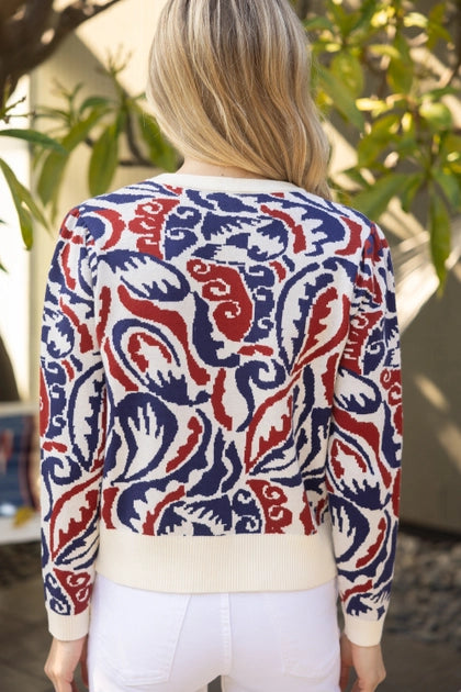 Paisley Long Sleeve Top