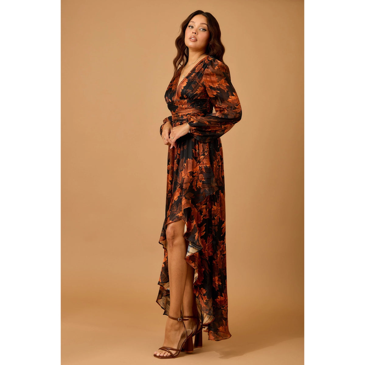 Rustin High-Low Floral Maxi Dress — OAK MODERN
