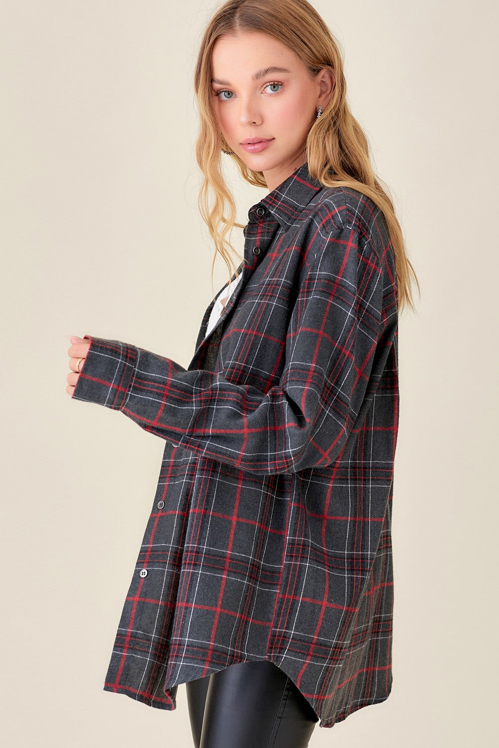 Encore Plaid Shirt in Grey