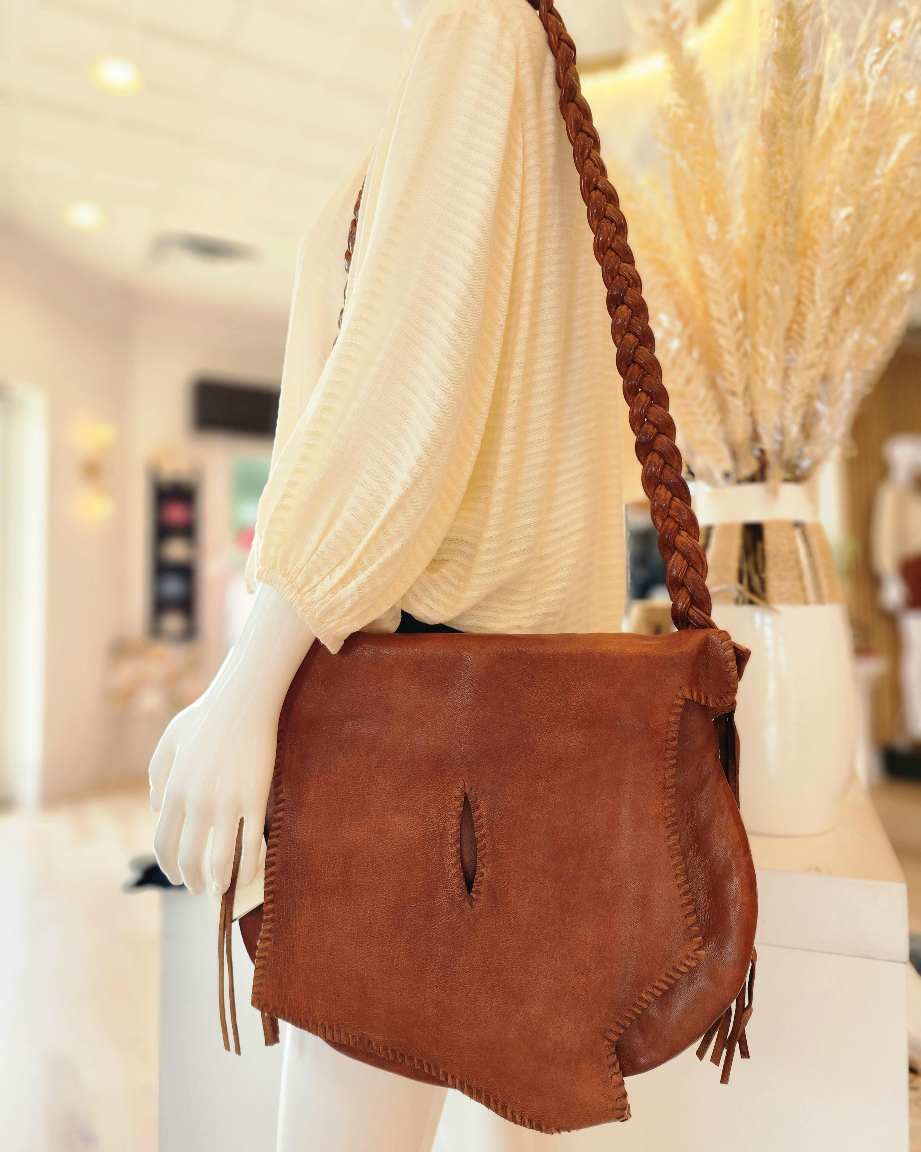 Scully Cognac Leather Handbag