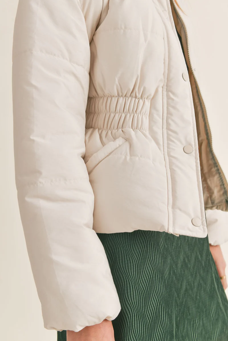 Lover Puffer Vest/Coat in Cream