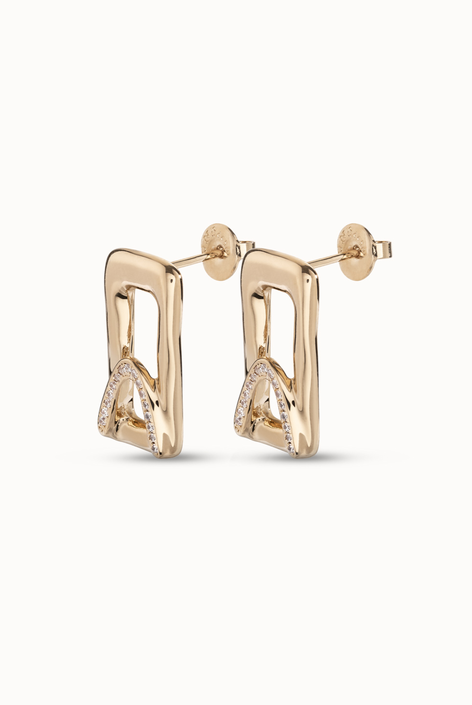 UNOde50 - Gold Standout Out Topaz Earrings