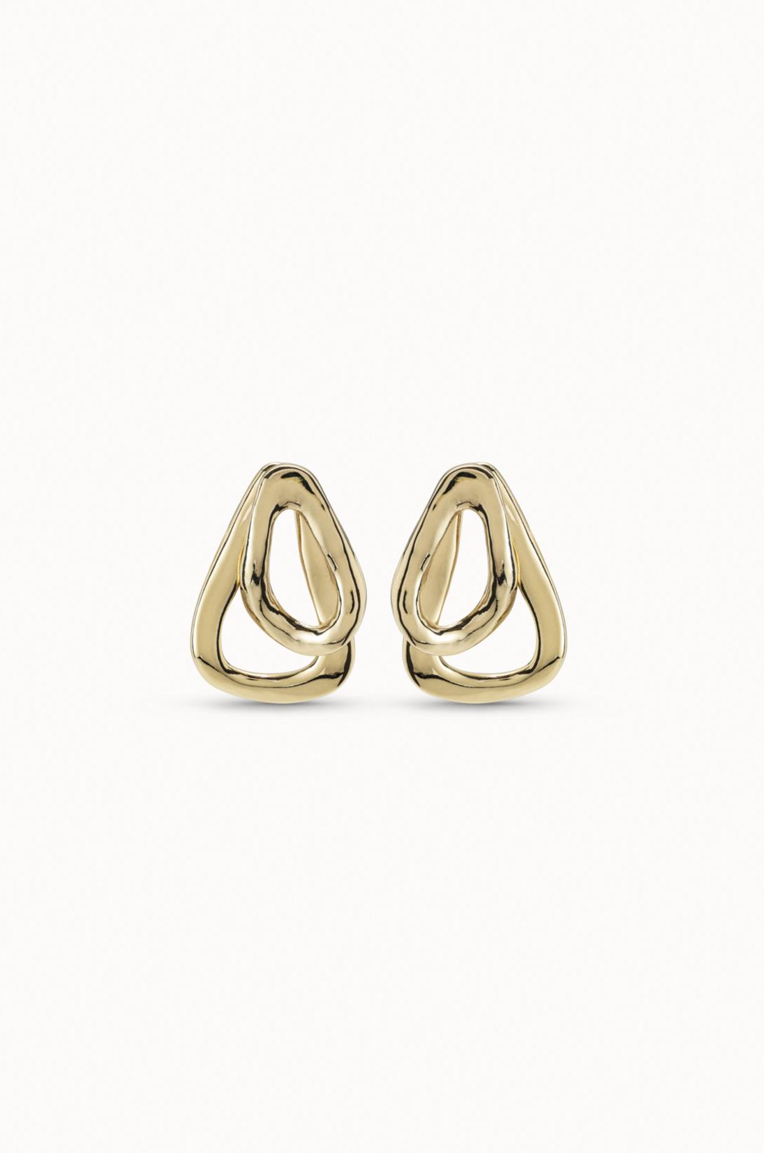 UNOde50 - Gold Connected Earrings