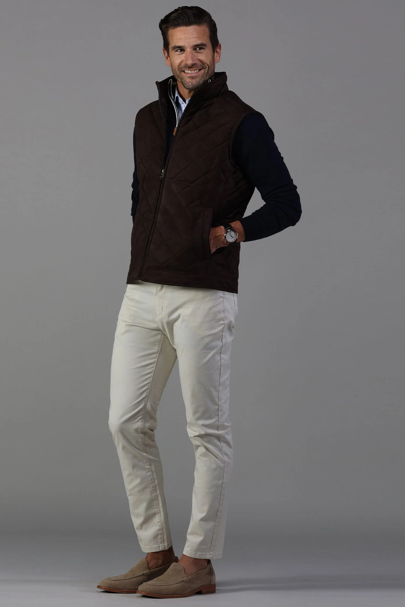 Tech Suede Quilted Vest