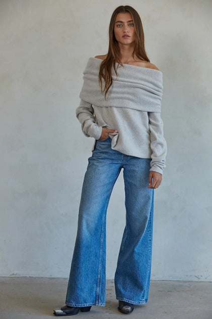 Hacci Off Shoulder Sweater