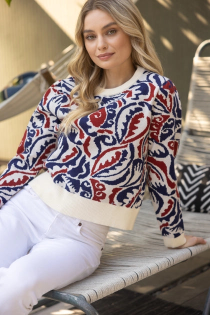 Paisley Long Sleeve Top