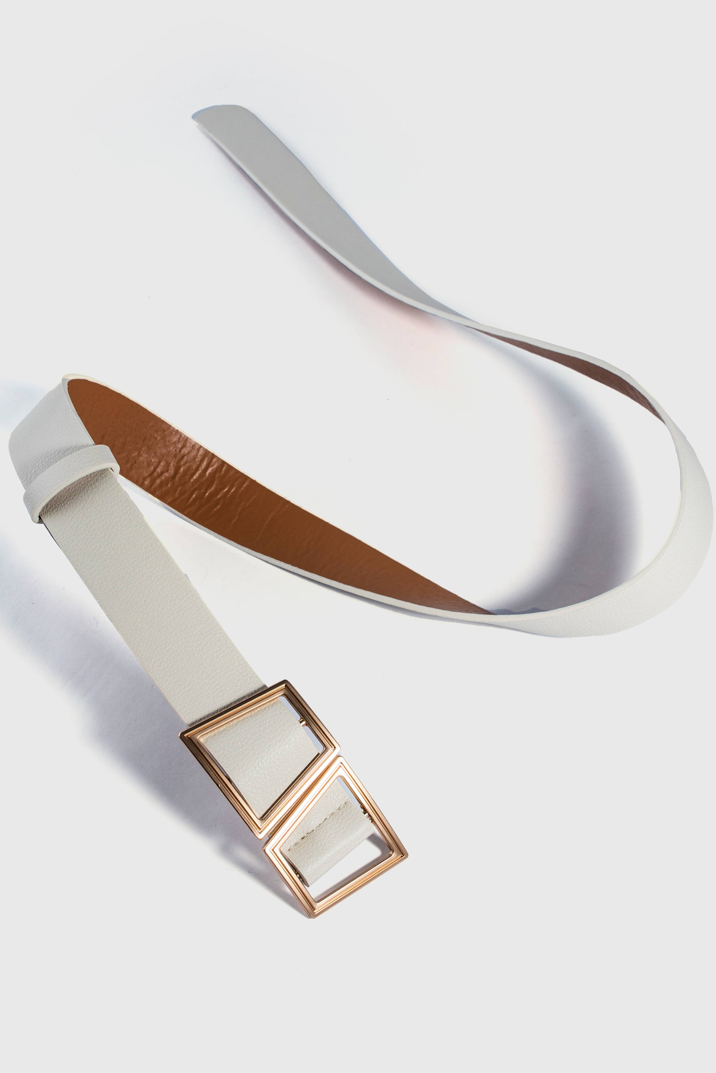 Double Matte Gold Buckle Belt