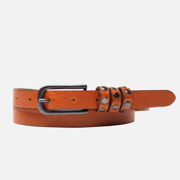 Kai Silver Buckle Skinny Belt