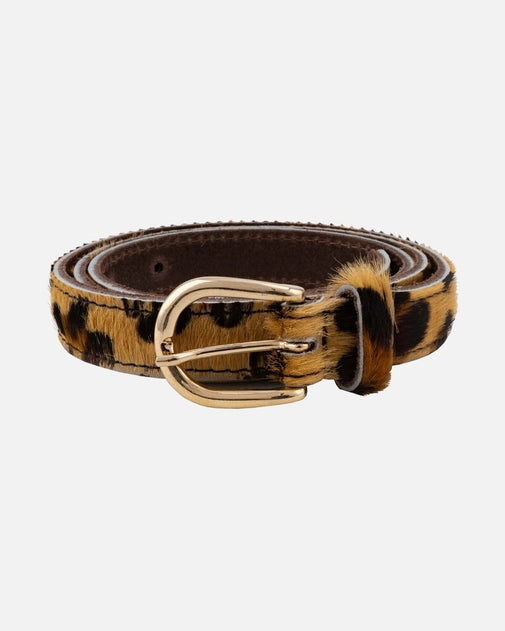 Dania Leopard Leather Belt