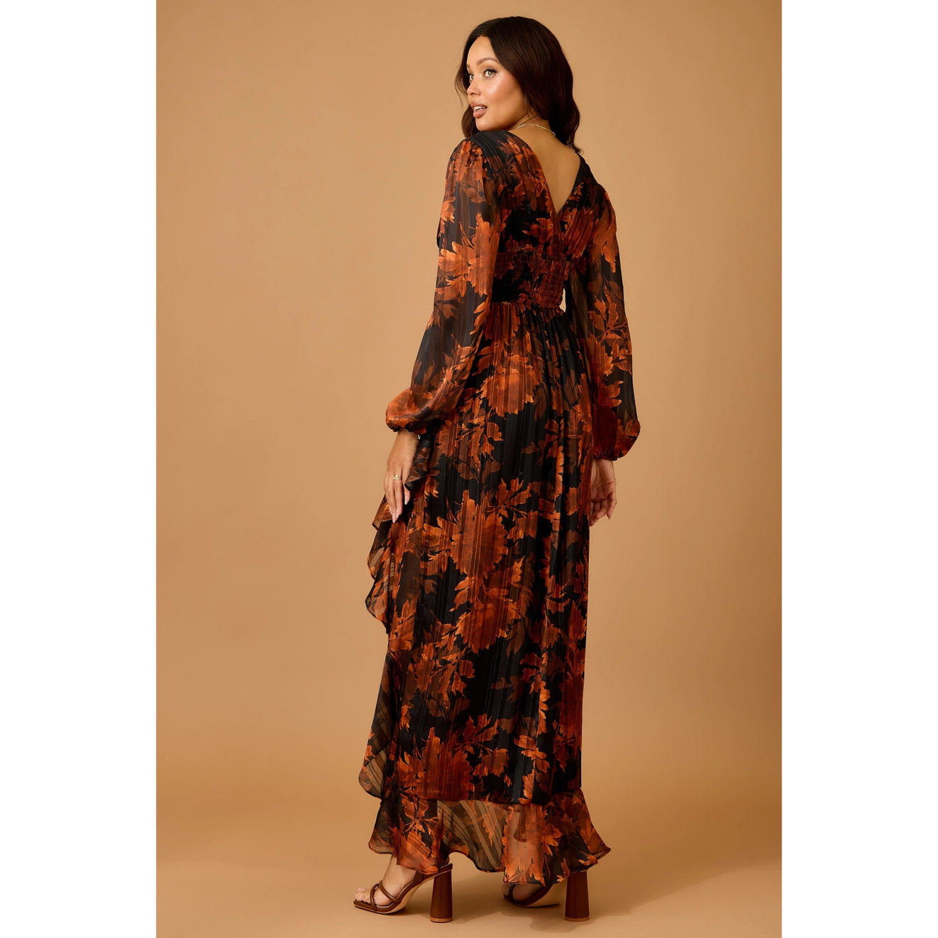Rustin High-Low Floral Maxi Dress — OAK MODERN