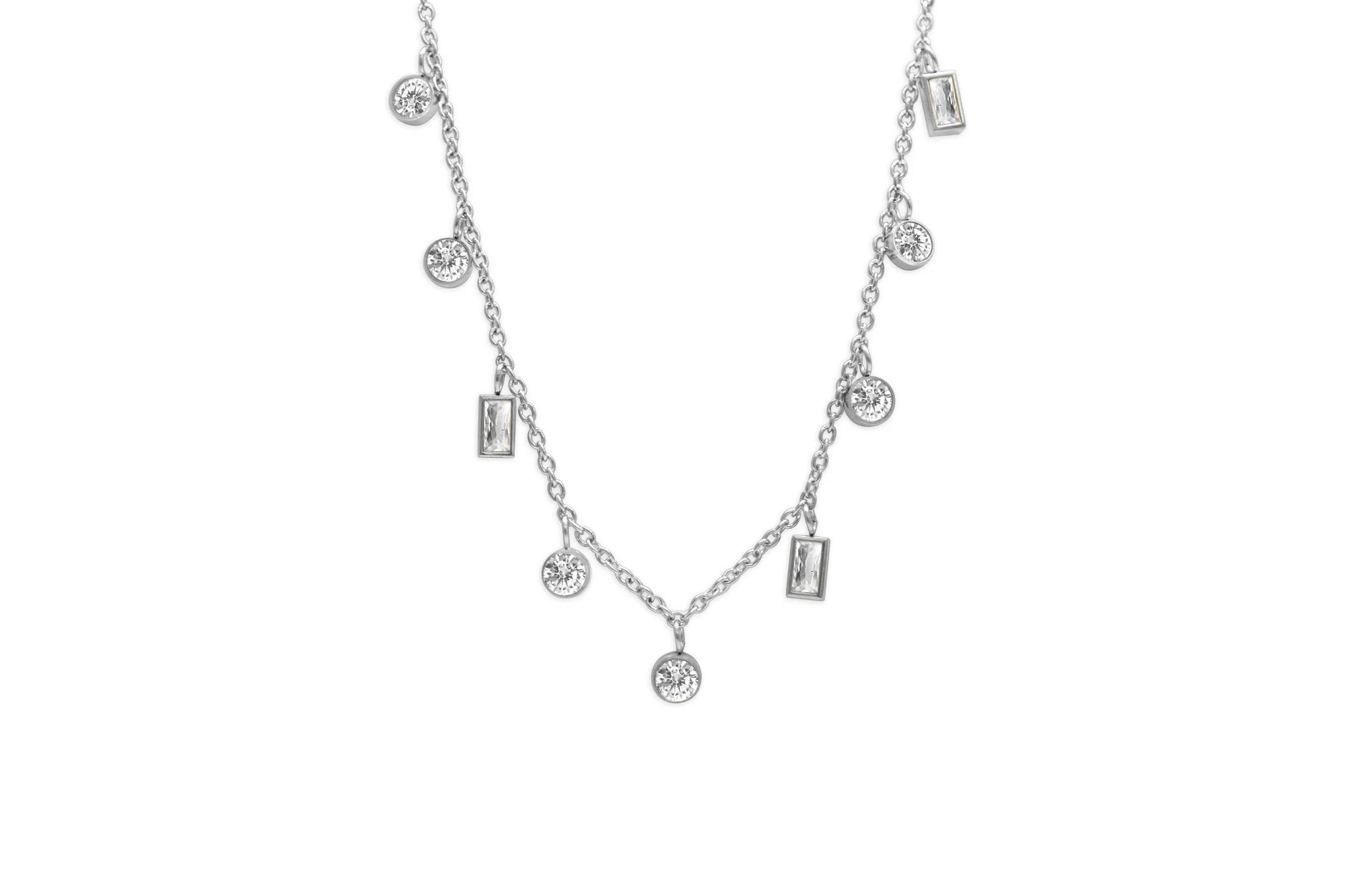 AnaCapri Clear Necklace-Steel