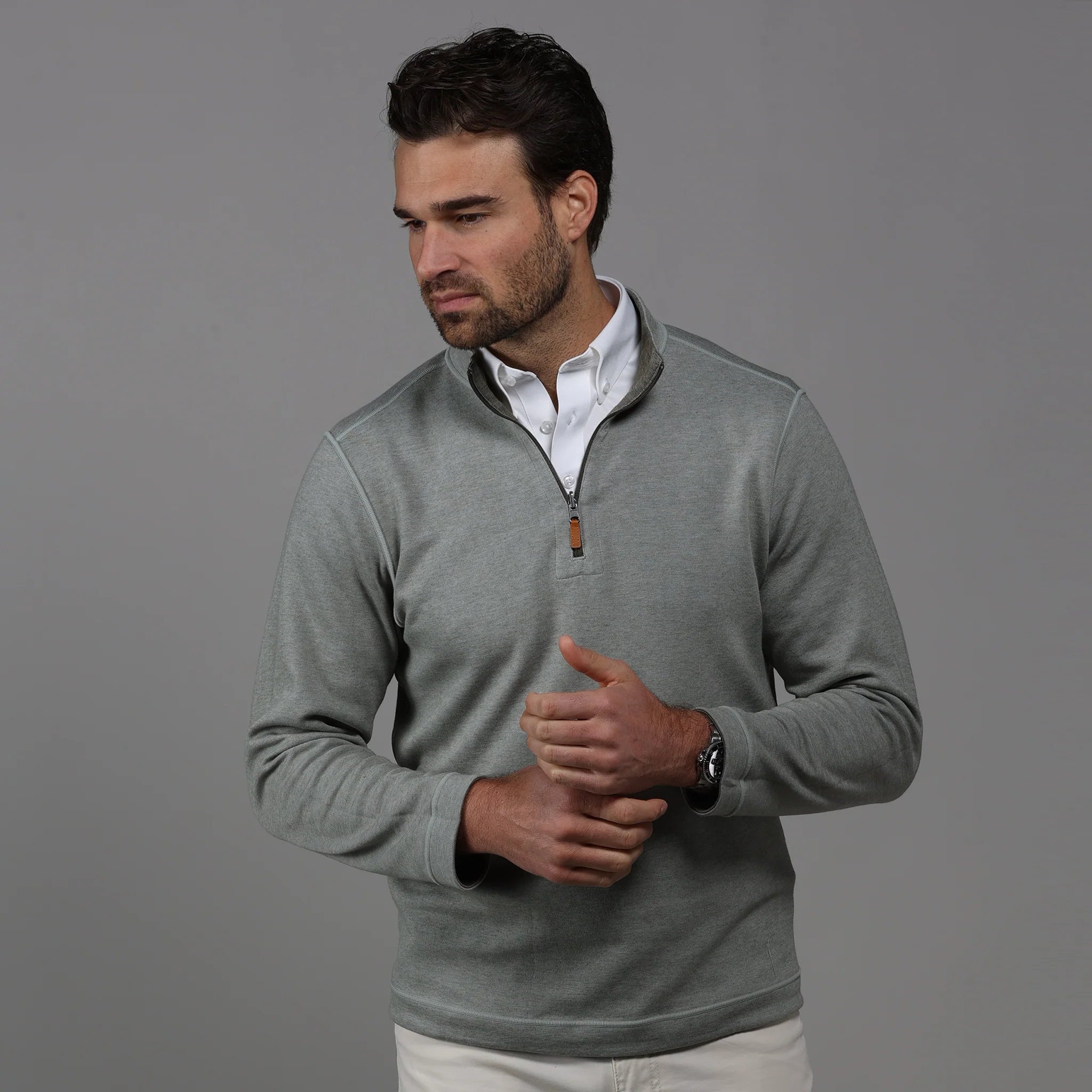 Quarter Zip Reversible Pullover