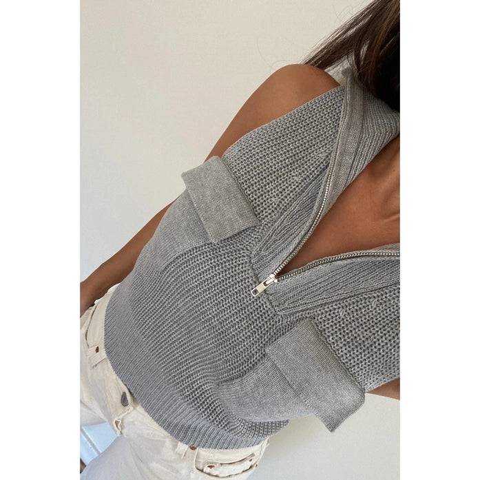 Zip Knit Top