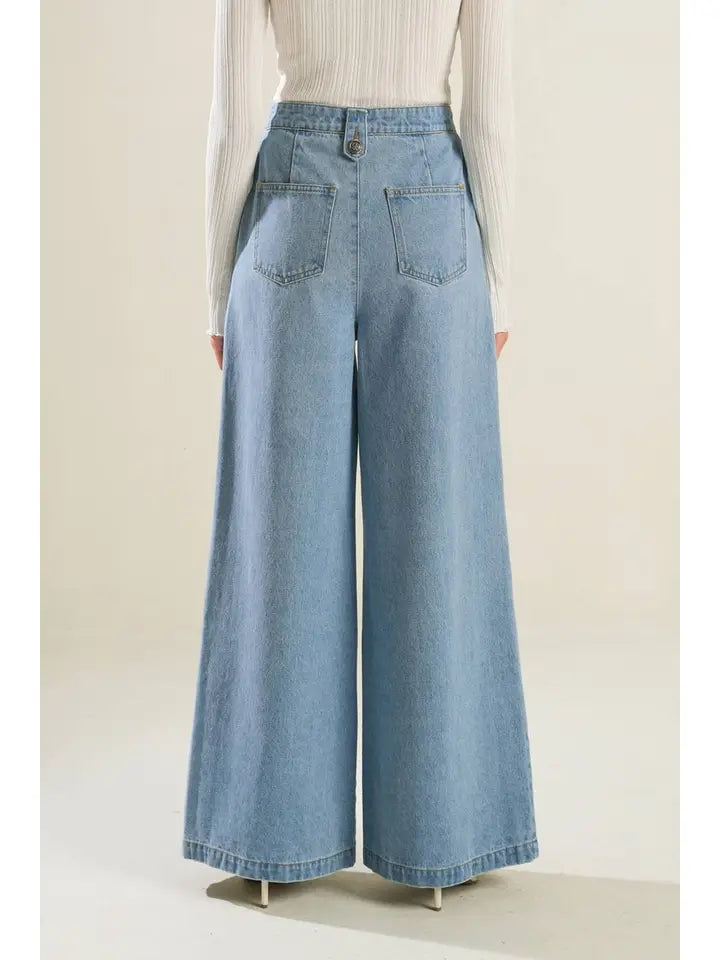 Washed Denim Pant