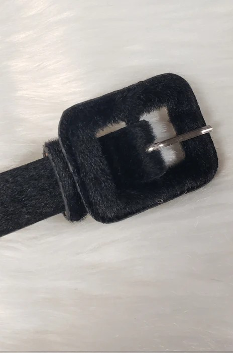 Square Buckle Ponyhair Belts