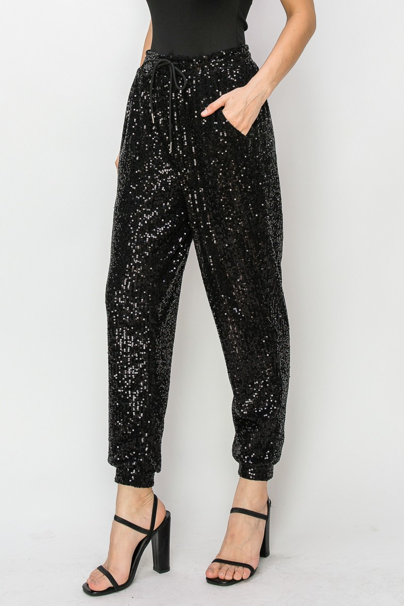 Sequin Jogger Pant