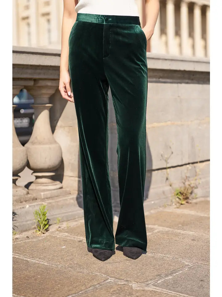 Green Velvet Pants