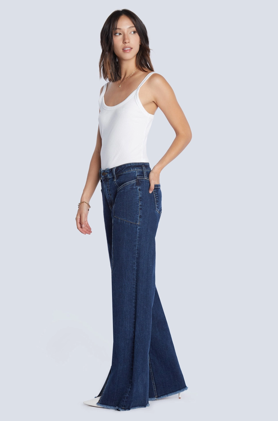 Front Slit Straight Jean