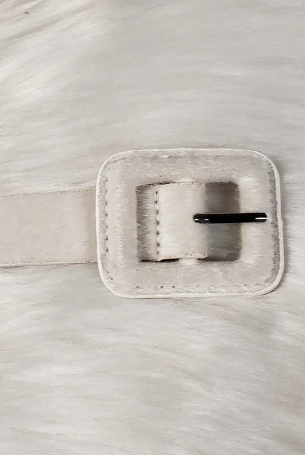 Square Buckle Ponyhair Belts