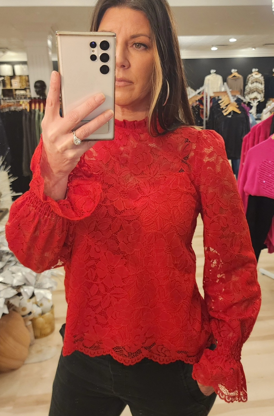 Ruby Lace Blouse