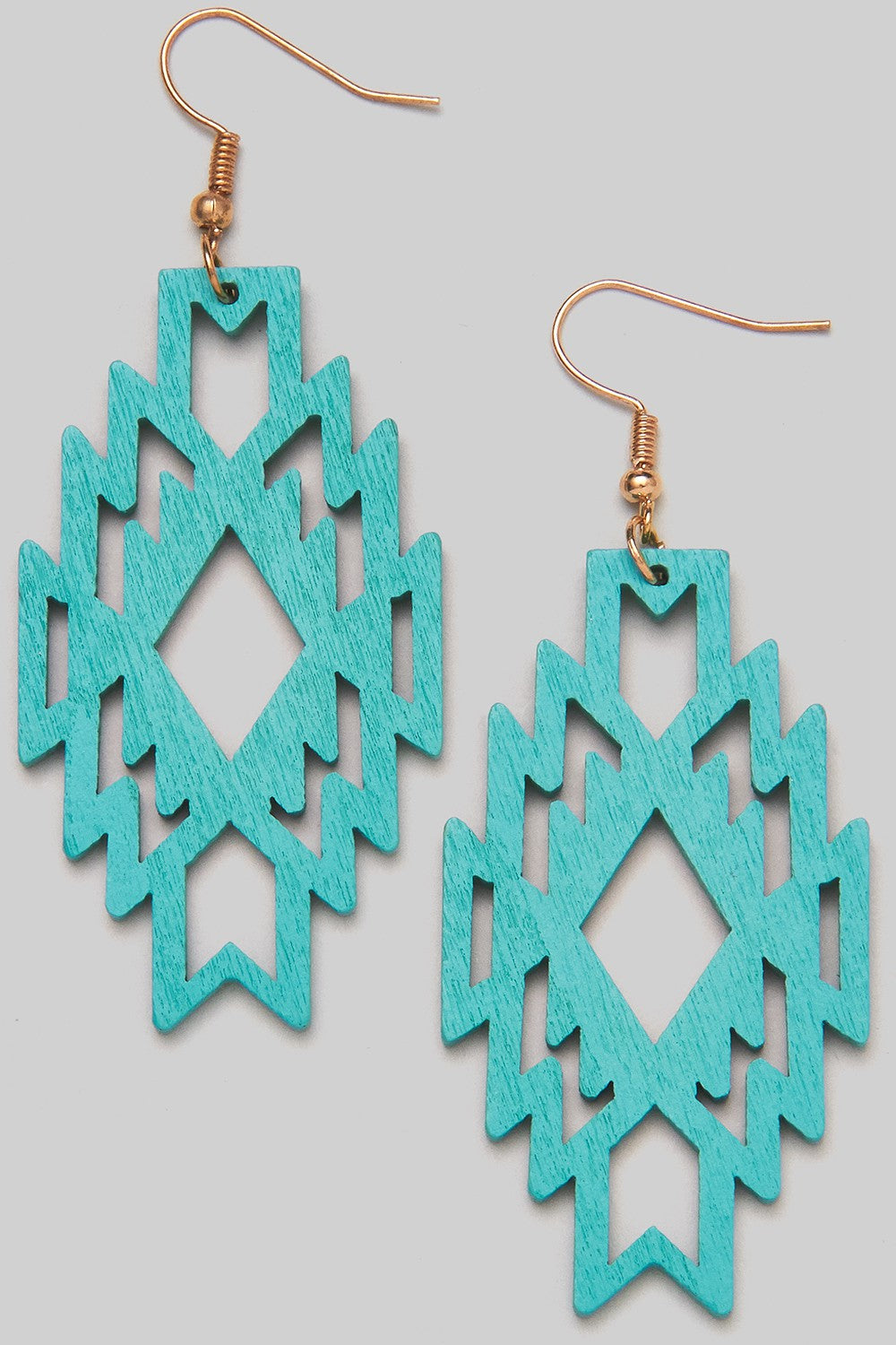 Aztec Wood Earring