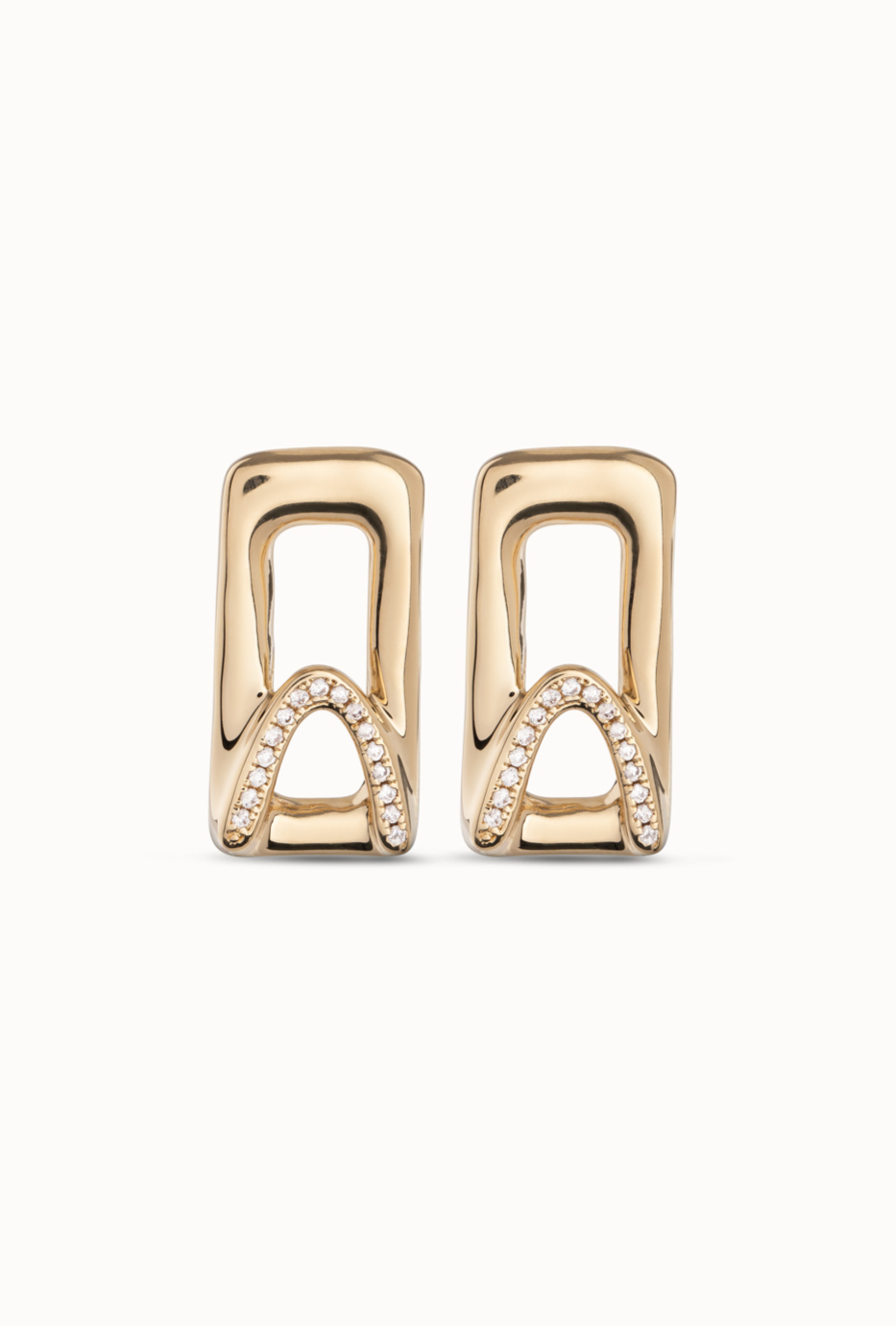 UNOde50 - Gold Standout Out Topaz Earrings