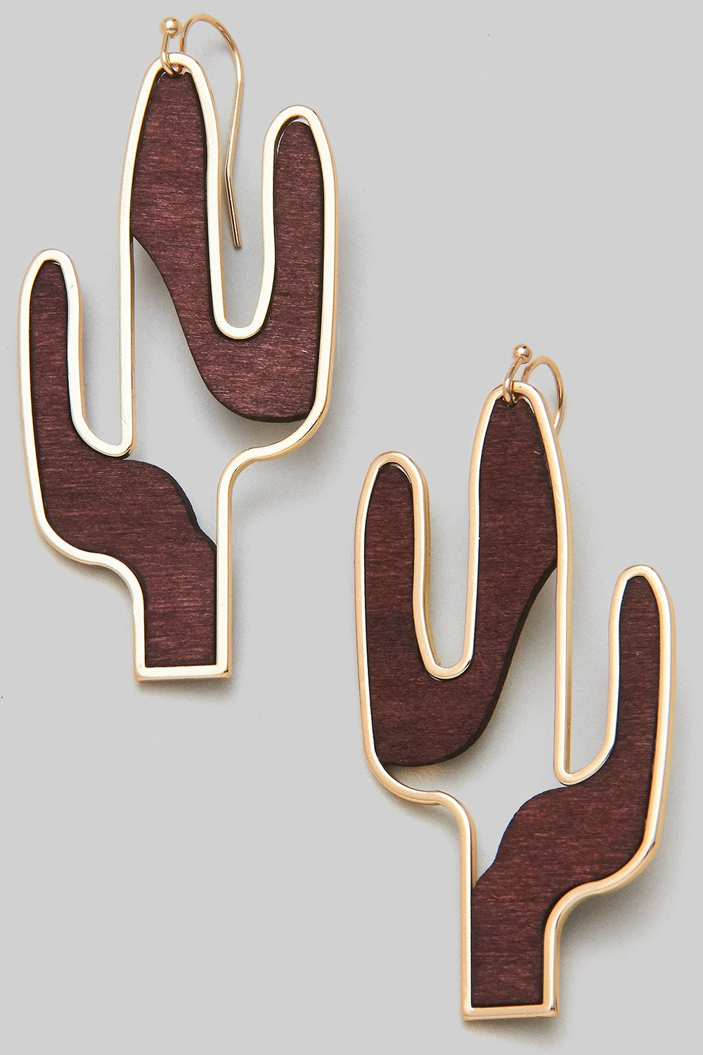 Cactus Wood Earrings