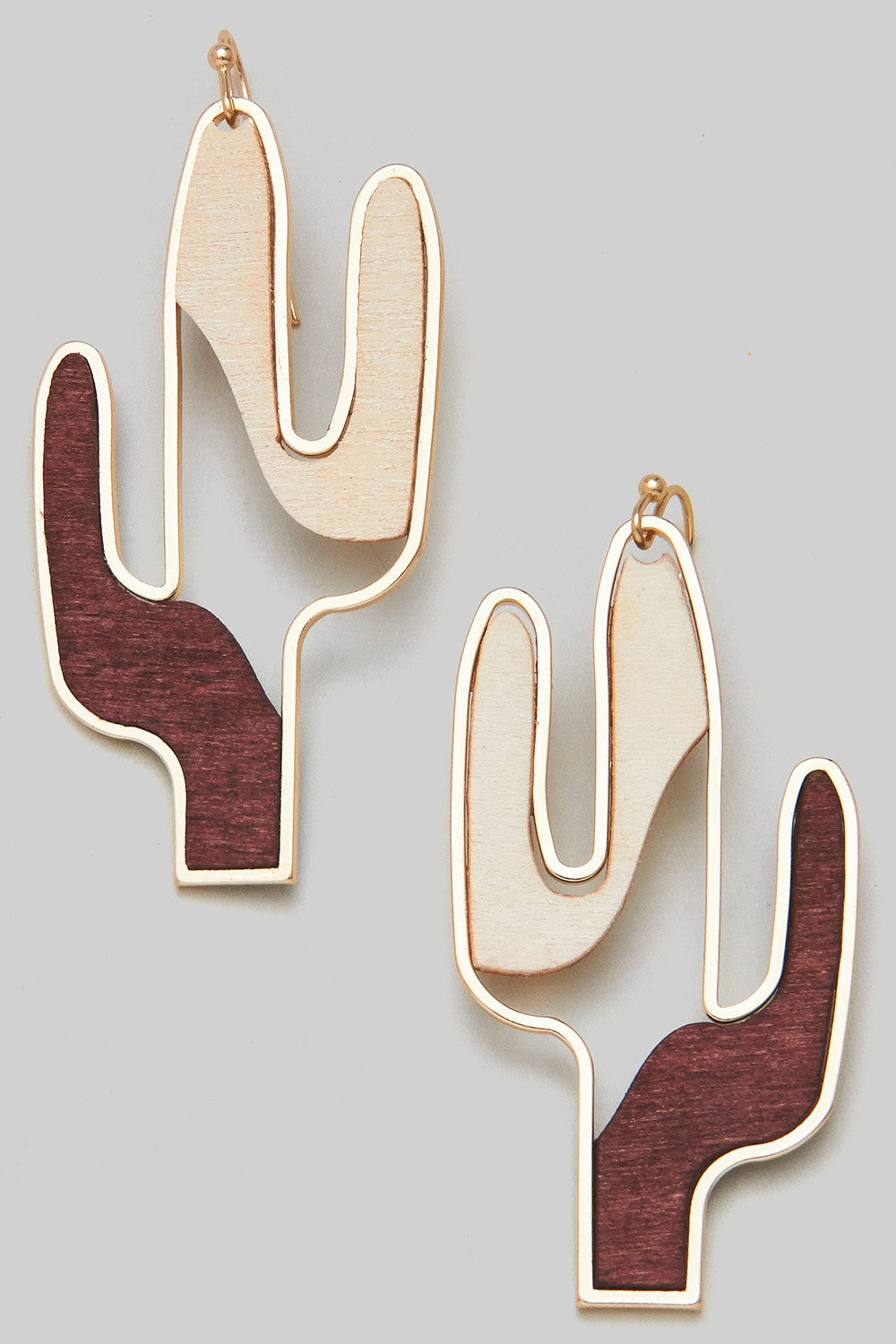 Cactus Wood Earrings