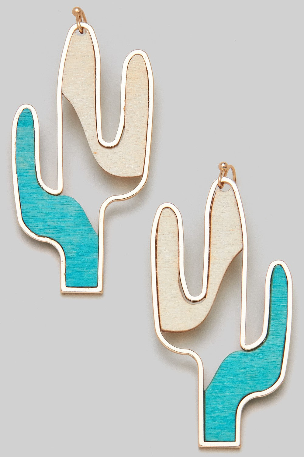 Cactus Wood Earrings